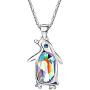 NEOGLORY Jewelry Crystal Penguin Birthstone Pendant Necklace 2 Colors Embellished with Crystals from Swarovski