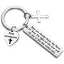 WUSUANED First Communion Keychain May You Always Know The Peace of Jesus Baptism Gift Christian Cross Jewelry Holy Communion Gift