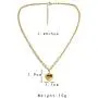 NEULRY Modern Heart Shaped Necklace Paperclip Link Chain 18K Gold Plated Handmade for Women and Girl Gifts