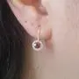 Dazzlingrock Collection 10K Ladies Halo Style Dangling Drop Earrings, Rose Gold