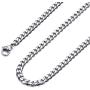 INBLUE Curb Chain Necklace for Men Women Boy Water Resistent 316L Stainless Steel Big Thick Hip Hop Chunky Cuban Link Chains Plated Finish Jewelry Gifts