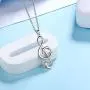 Heart Music Note Treble Clef and Bass Clef Necklace for Women Girls 925 Sterling Silver/Black/18K Gold Plated Music Lovers Necklace Music Symbol Jewelry for Mom