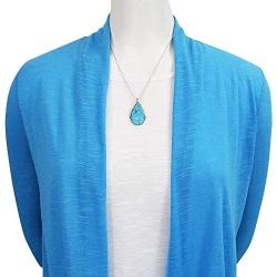 Matching Turquoise Set (Pendant, Earrings, Snake Chain) in solid 925 Sterling Silver