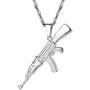 PROSTEEL Punk Rock Necklace,M16A4 Rifle Shape Pendant & Chain，Cool Men Jewelry,Gift for Him