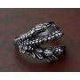 316L Stainless Steel Vintage Silver Dragon Claw Adjustable Opening Ring