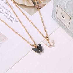 Kercisbeauty Butterfly Necklace for Women and Girls Acrylic Insect Necklace with Water Ripple Chain Gift Gold Jewelry