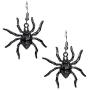 yiwushidaili Vintage Gothic Spider Earrings Necklace Set Punk Style Black Spider Insect Animal Chain Pendant Necklace Dangle Earrings Halloween Party Spider Jewelry for Men Women