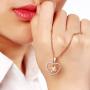 MT-Jewelry Women Rhinestone Initial Letter with Heart Pendent Necklace Alphabet Gold Collars Charms