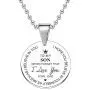 malyunin Inspirational Gifts Necklace to Son Daughter Gift from Mom Dad Never Forget That I Love You Family Jewelry Graduation Gifts