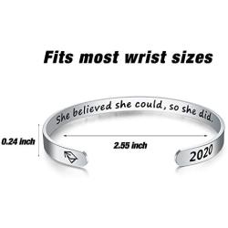 WingLoveLemonmini Inspiring Stainless Steel Cuff Bracelet Carved Spell Cuff Bracelet Friendship Bracelet Personalized Christmas Gift Friendship Gift Inspirational Gift for Women for girls for boy