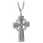 Men’s Silver Celtic Cross Pendant Double Sided 20 Inches Chain Made in Ireland