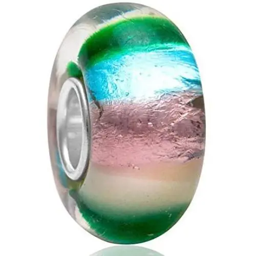 Ollia Jewelry Lampwork Murano Glass Beads Hawaii Garden Charm with 925 Sterling Silver Core Flower Blossom Charm Pink Charms Ollia Jewelry Lampwork Murano Glass Beads Hawaii Garden Charm with 925 Sterling Silver Core Flower Blossom Charm Pink Charms