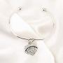 Diabetic Awareness Bracelet Diabetic Alert Charm Crystal Heart Bracelet Medical Alert Jewelry For Women