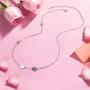 YinShan Dainty S925 Sterling Silver Jewelry Adjustable Choker Necklace Chain and Bracelet