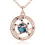 Leafael ''Superstar Zodiac Constellation Pendant Necklace Made with Premium Crystal Horoscope Jewelry, Gold or Rose Gold Plated, 18''+ 2''