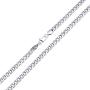 Double Rainbow Jewelry C08S-P37S Mens Stainless Steel Silver Anchor Jesus Cross Cuban Necklace Chain Link