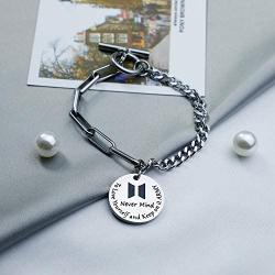 G-Ahora BTS Bracelet for BTS Lover Kpop BTS Bangtan to Love Yourself Army Never Mind Bracelet for BTS Fans Women Sister