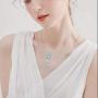 YL Cross Necklace 925 Sterling Silver Halo Pendant Religious Jewelry Christian Baptism Gifts