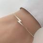 MANZHEN 3 Colors Simple Charm Lightning Bolt Adjustable Bracelet Weather Jewelry