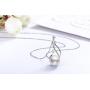 CHAULRI Genuine Premium 9-10mm Cultured White Pearl Pendant Necklace 18K Gold Plated 925 Silver - Gifts for Women for Her Wife Mom Daughter (White, gold-plated-silver)