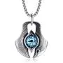 MPRAINBOW Mens Stainless Steel Greek Blue Dragon Evil Eye Axe Casting Dog Tag Pendant Amulet Necklace MPRAINBOW Mens Stainless Steel Greek Blue Dragon Evil Eye Axe Casting Dog Tag Pendant Amulet Necklace