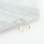 SP Sophia Collection Womens Elegant Bridal Teardrop Necklace and Half Halo Stud Post Dangle Earring Jewelry Set