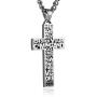 HZMAN Religion Psalm 121:8 Stainless Steel Jesus Christ Crucifix Cross Lords Prayer Pendant Necklace