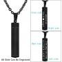 Personalized Custom Pendant Cuboid Stainless Steel Bar Pendant Necklace for Gift