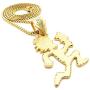 GWOOD Juggalo with Cleaver Pendant 30 Inch Long Box Link Necklace