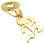 GWOOD Juggalo with Cleaver Pendant 30 Inch Long Box Link Necklace GWOOD Juggalo with Cleaver Pendant 30 Inch Long Box Link Necklace