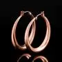 Hoop Earrings, 18K Gold Plated Rounded Hoops Earrings for Women Jewelry 1.4''
