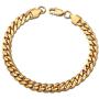 PY BLING 14K/18K Golden Plated Solid Curb Miami Cuban Link Chain Stainless Steel 4mm-8mm Diamond Cut Necklace or Bracelet for Men and Women 7-30 Inches (18k-8mm,8)