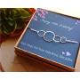 EFYTAL 40th Birthday Gifts for Women, Sterling Silver Four Circle Bracelet for Her, 4 Decade Jewelry 40 Years Old