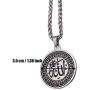 ZKDC Engraved islam Muslim Quran Allah stainless steel necklace with 60 cm chain