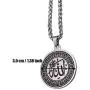 ZKDC Engraved islam Muslim Quran Allah stainless steel necklace with 60 cm chain ZKDC Engraved islam Muslim Quran Allah stainless steel necklace with 60 cm chain