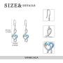 WINNICACA Music Note Earrings Sterling Silver Created Opal Musical Jewelry for Dance Lovers for Women Her Teacher