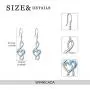 WINNICACA Music Note Earrings Sterling Silver Created Opal Musical Jewelry for Dance Lovers for Women Her Teacher