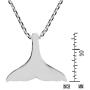 AeraVida Freedom Joy Whale Tail .925 Sterling Silver Pendant Necklace