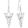 JO WISDOM Women Arwen Evenstar Earrings,925 Sterling Silver Leverback Dangle & Drop Earrings with 5A Cubic Zirconia,Elvish Jewelry for Women