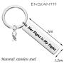 ENSIANTH Cancer Awareness Keychain Her Fight is My Fight Keychain Cancer Survivor Gift Cancer Fighter Gift