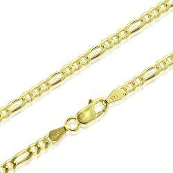 Michael Zweig 925 Sterling Silver Necklace for Women - Sterling Silver Figaro Chain Necklace | 2.95 mm Thickness with Spring Ring, Italy Tag