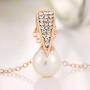 YAZILIND Imitation Pearl Pendant Necklace Stud Earrings Women Jewelry Sets Elegant Dainty Party Accessories
