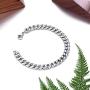 ChainsPro Men Cuban Link Bracelet Chain, 3/6/9/12 mm Width, 19/21CM Length, 18K Gold Plated/316L Stainless Steel/Black-with Gift Box