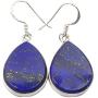 SilverStarJewel Gemstone Jewelry Lapis Lazuli Earrings 1.6'' 925 Solid Silver