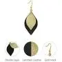 missaqua Leather Earrings Layered Metallic Genuine Leather Leaf Dangle Drop Earrings for Women missaqua Leather Earrings Layered Metallic Genuine Leather Leaf Dangle Drop Earrings for Women