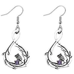 CENWA Outlander Inspired Earrings Scottish Thistle Drop Earrings Sassenach Scottish Outlander Gift Scottish Brooch