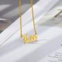 2Pcs Old English Zodiac Necklaces, 18K Gold Silver 12 Constellation Pendant Necklace for Women Girls, Horoscope Astrology Letter Necklace Birthday Gift