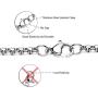 2mm-7mm 16-38In Stainless Steel Rolo Chain Necklace Crude Chain Necklace for Men Women Jewelry