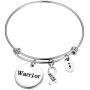 Gzrlyf Warrior Semicolon Necklace Mental Health Awareness Jewelry Cancer Survivor Gifts
