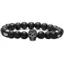 Nsitbbuery Fashion Crystal Eye Skull Bracelet 8MM Lava Rock Bead Bracelet Nsitbbuery Fashion Crystal Eye Skull Bracelet 8MM Lava Rock Bead Bracelet